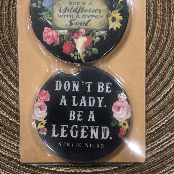 Junk Gypsy Car Coasters Absorbent Ceramic - Picture 3 of 5